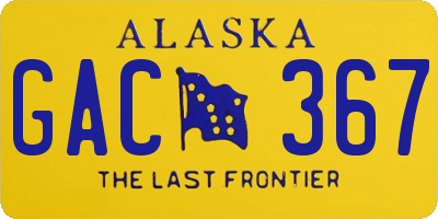 AK license plate GAC367