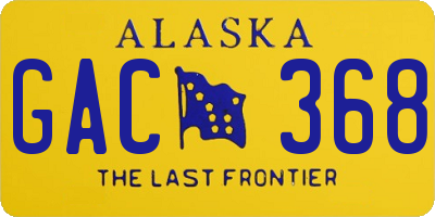 AK license plate GAC368