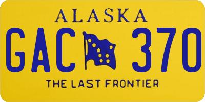 AK license plate GAC370