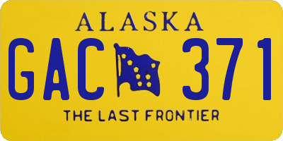 AK license plate GAC371