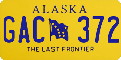 AK license plate GAC372