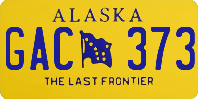 AK license plate GAC373