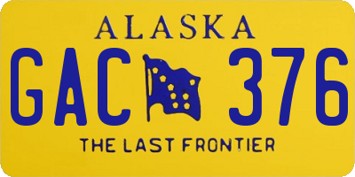 AK license plate GAC376
