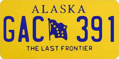 AK license plate GAC391