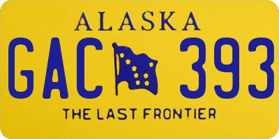 AK license plate GAC393