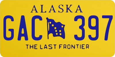 AK license plate GAC397