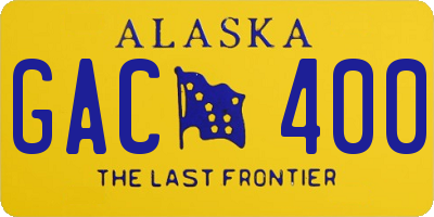 AK license plate GAC400