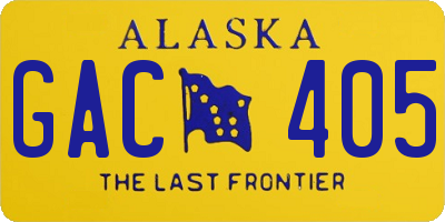 AK license plate GAC405