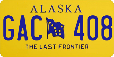 AK license plate GAC408