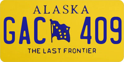 AK license plate GAC409