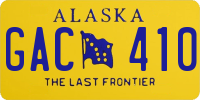 AK license plate GAC410