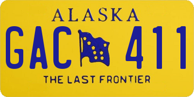 AK license plate GAC411