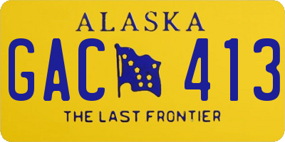 AK license plate GAC413