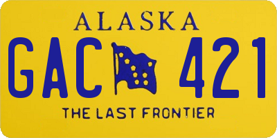 AK license plate GAC421