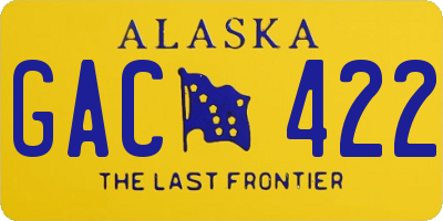 AK license plate GAC422