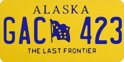 AK license plate GAC423