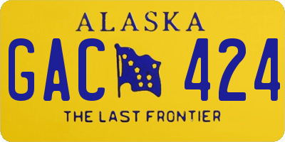 AK license plate GAC424