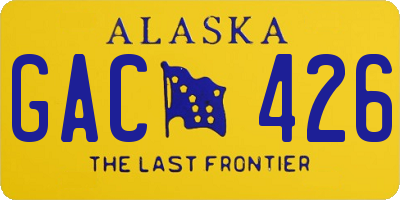 AK license plate GAC426