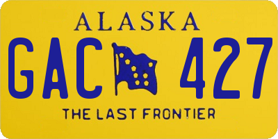 AK license plate GAC427