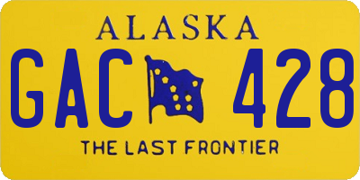 AK license plate GAC428