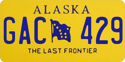 AK license plate GAC429