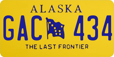 AK license plate GAC434