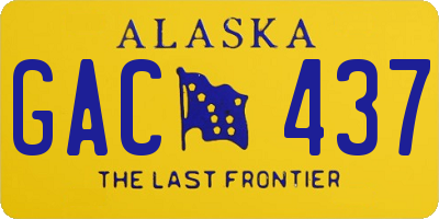 AK license plate GAC437