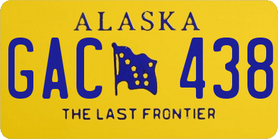 AK license plate GAC438