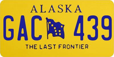 AK license plate GAC439