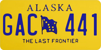 AK license plate GAC441