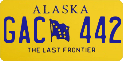 AK license plate GAC442