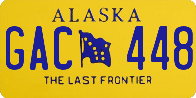 AK license plate GAC448