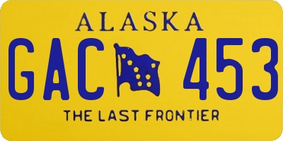 AK license plate GAC453