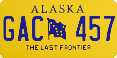 AK license plate GAC457