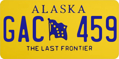 AK license plate GAC459