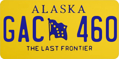 AK license plate GAC460