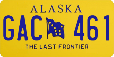 AK license plate GAC461