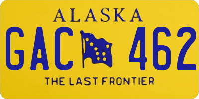 AK license plate GAC462