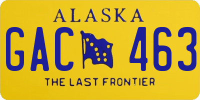 AK license plate GAC463