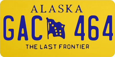 AK license plate GAC464