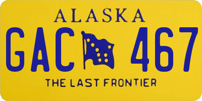 AK license plate GAC467