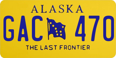 AK license plate GAC470