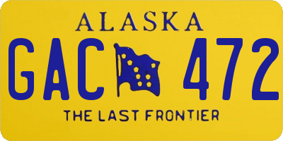 AK license plate GAC472