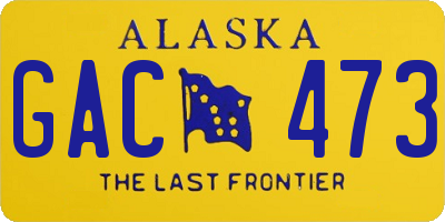 AK license plate GAC473