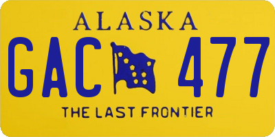 AK license plate GAC477