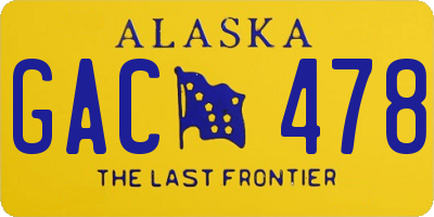 AK license plate GAC478