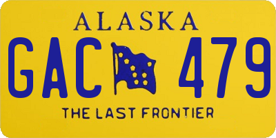 AK license plate GAC479