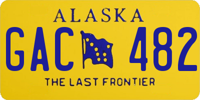 AK license plate GAC482