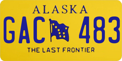 AK license plate GAC483