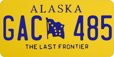 AK license plate GAC485